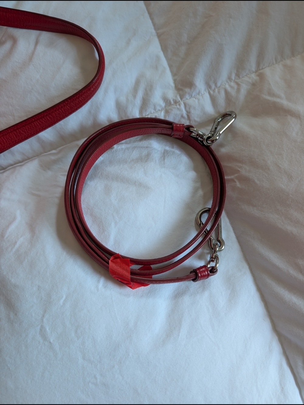 Coach Prairie 2-Way Cherry Red Pebbled Leather Handbag - Picture 10 of 15
